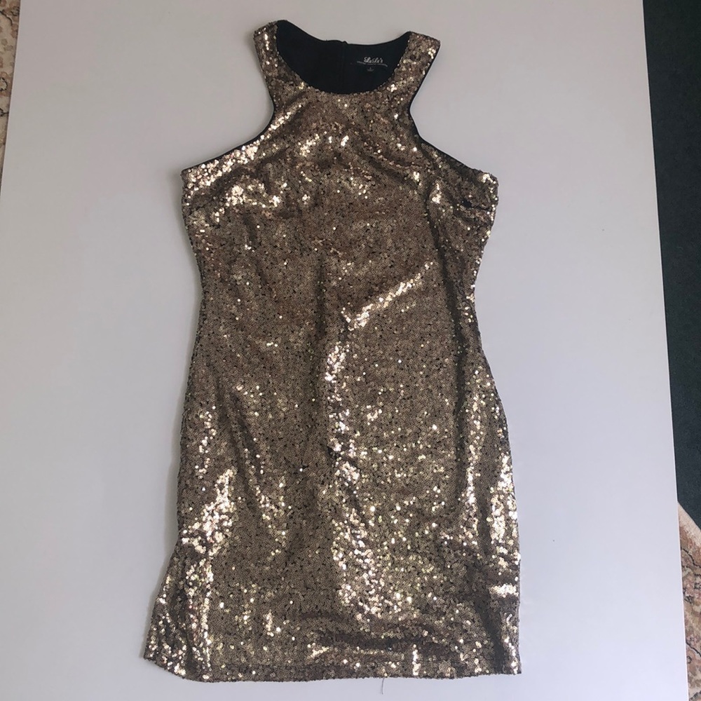 Lulu’s Gold Sequined Dress